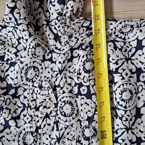 Telluride Clothing Co. Linen Blend Navy Blue Quarter Sleeve Lightweight Shirt - Picture 7 of 9